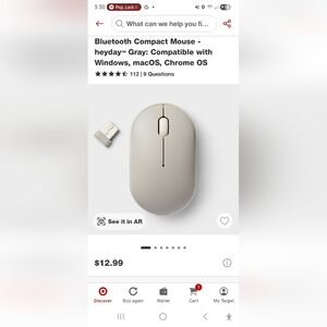 Wireless Cream Mouse with USB Receiver